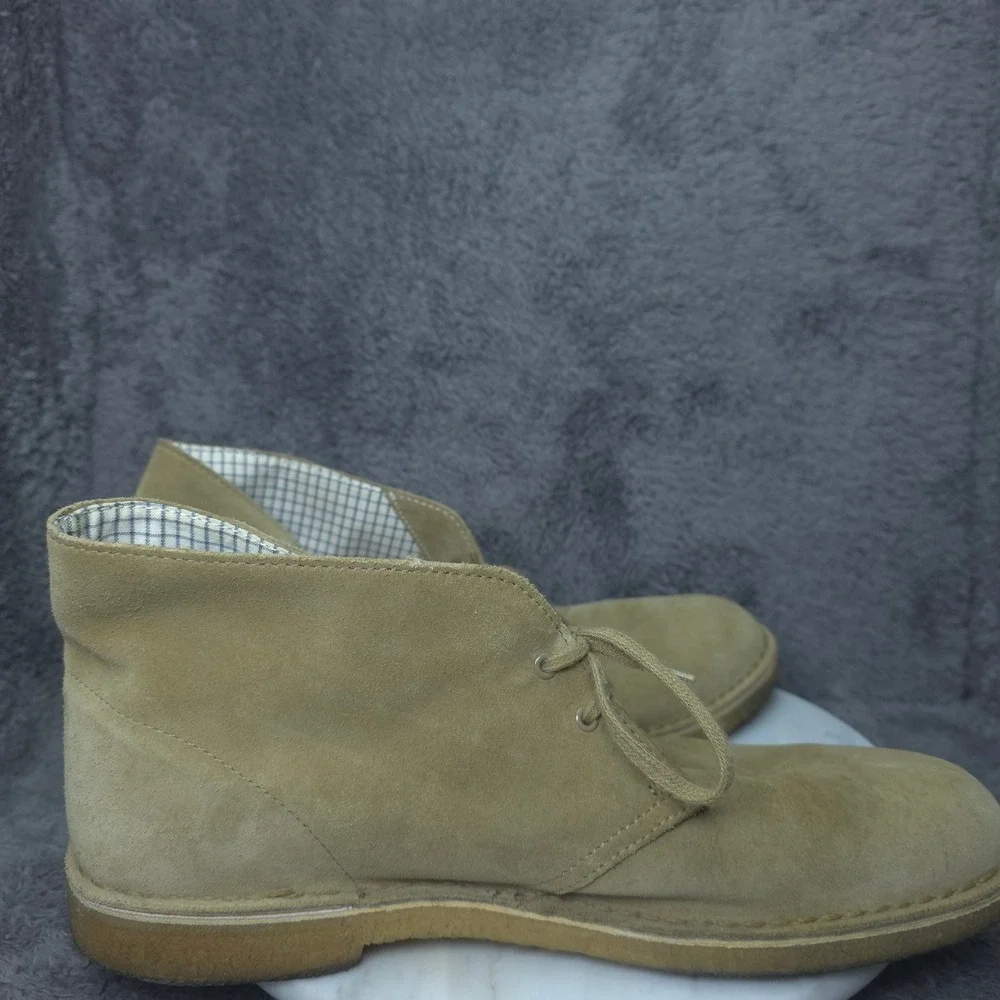 Clarks Desert Boots Mens 11.5 Tan Suede Crepe Sole Chukka 261100587105